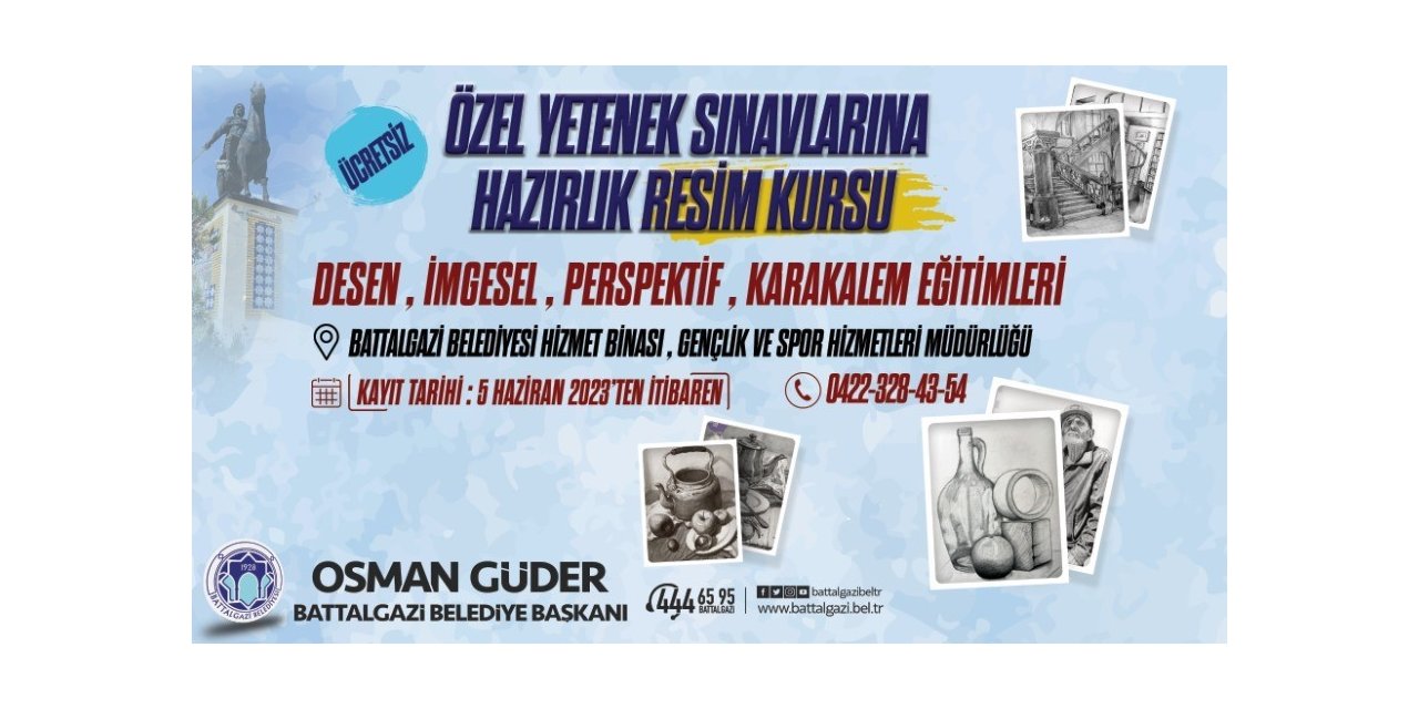 Battalgazi’de ücretsiz resim kursu