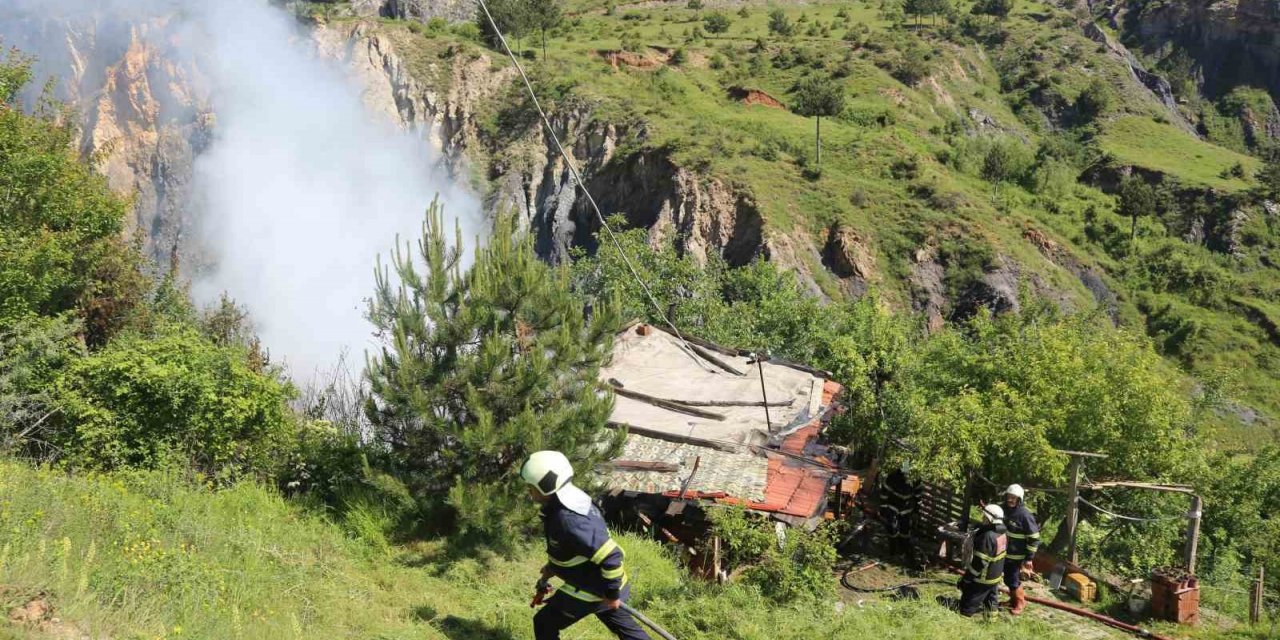 Bağ evinde korkutan yangın