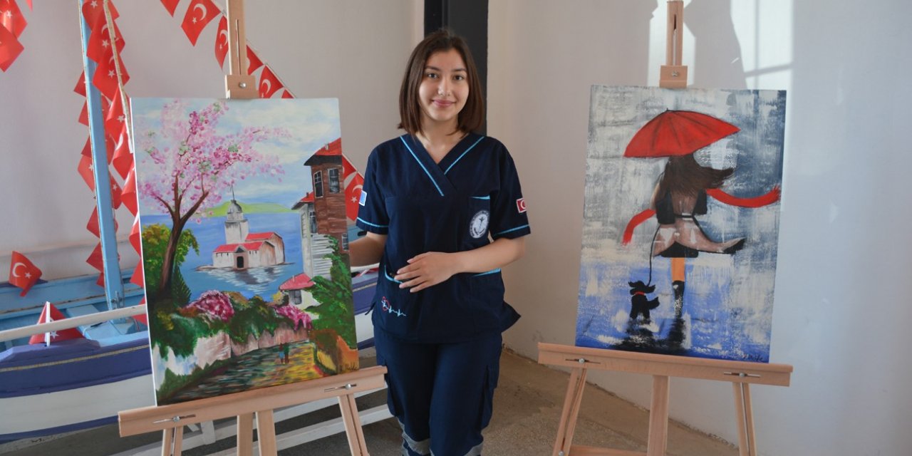 Erbakan Mesleki ve Teknik Anadolu Lisesi’nden yıl sonu resim sergisi