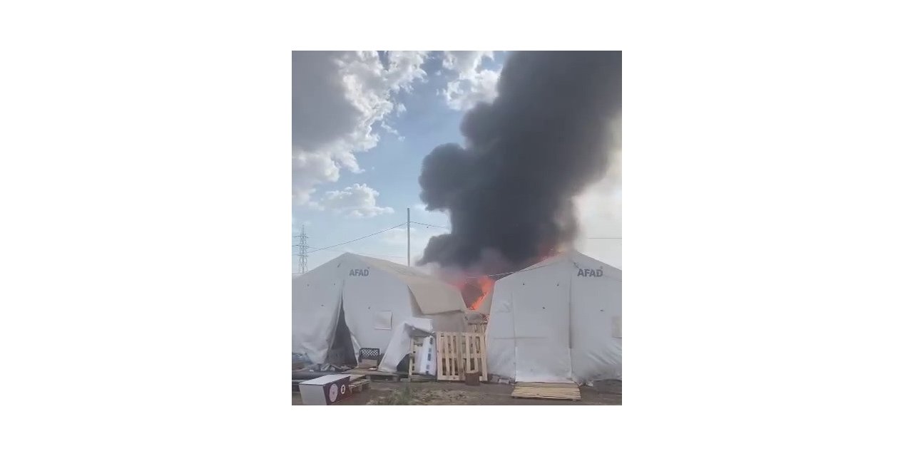 Çadır kentte korkutan yangın