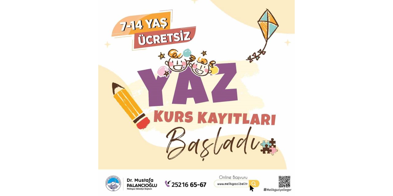 Melikgazi’de yaz kursları başlıyor