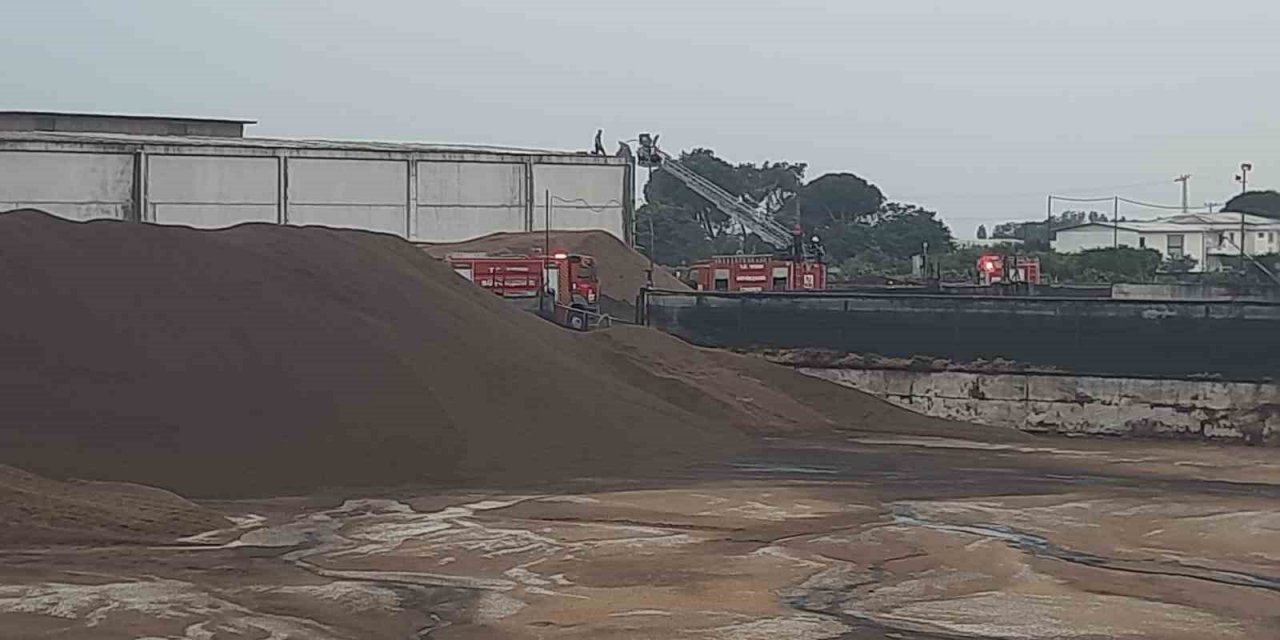 Prina fabrikasında çıkan yangın, büyümeden söndürüldü