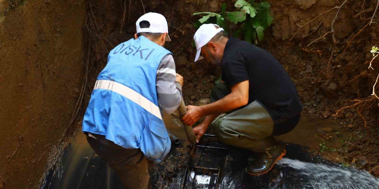DİSKİ, dört ilçeyi besleyen ana isale hattı arızasını çözüme kavuşturdu