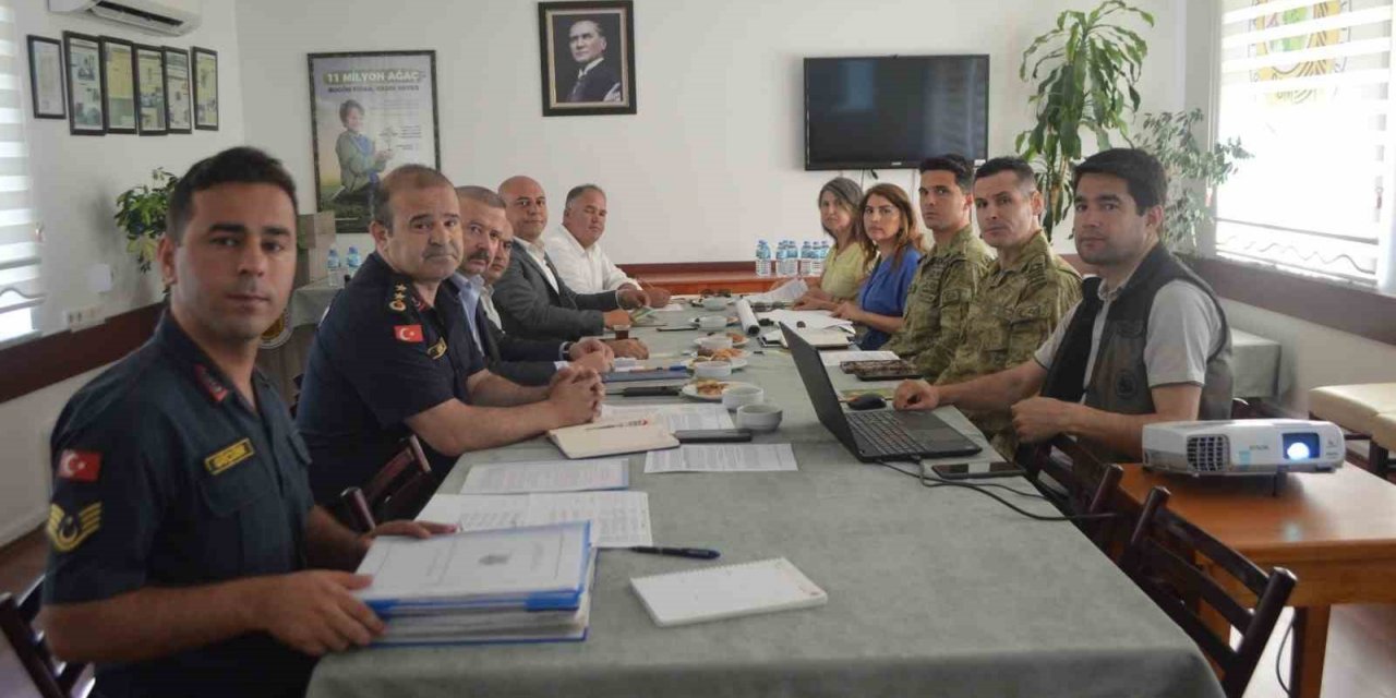 Marmaris’te yangınla mücadele komisyon toplantısı yapıldı
