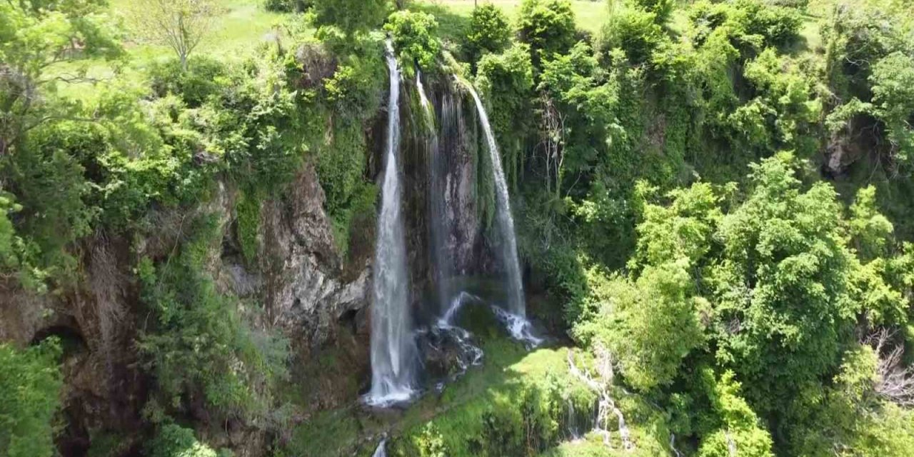 Amasya’nın 6 aylık saklı güzelliği ’Baraklı Şelalesi’