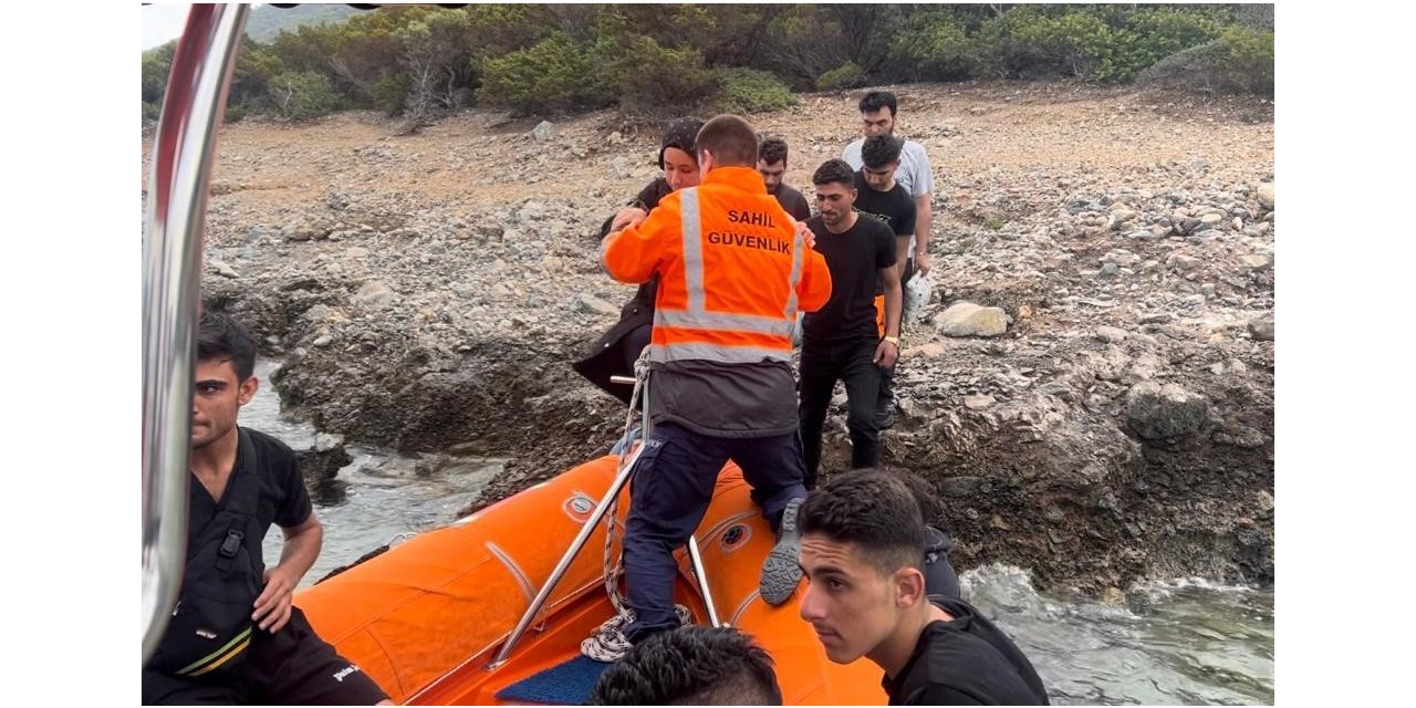 Bodrum’da 9 düzensiz göçmen kurtarıldı