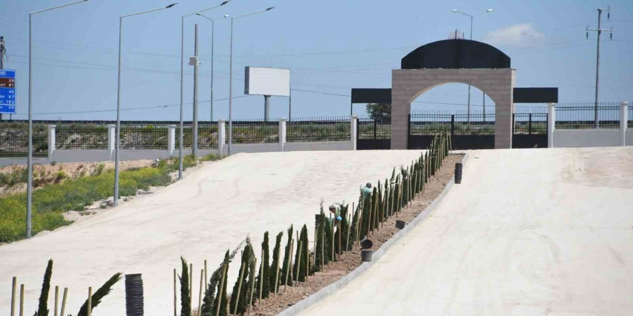 Aksaray’da yeni şehir mezarlığı ve külliyede ağaçlandırma çalışması
