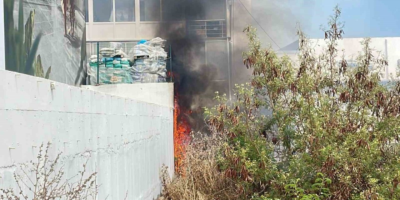 Alevler işletmelere sıçramadan söndürüldü