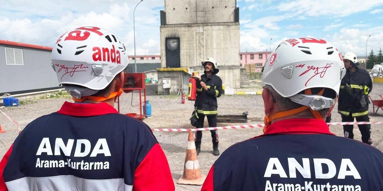 Kayseri OSB İtfaiyesi ANDA ekibine eğitim verdi
