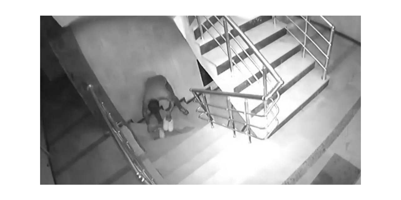 Seçerek çaldığı ayakkabıyı hırkasına sararak apartmandan çıkarttı