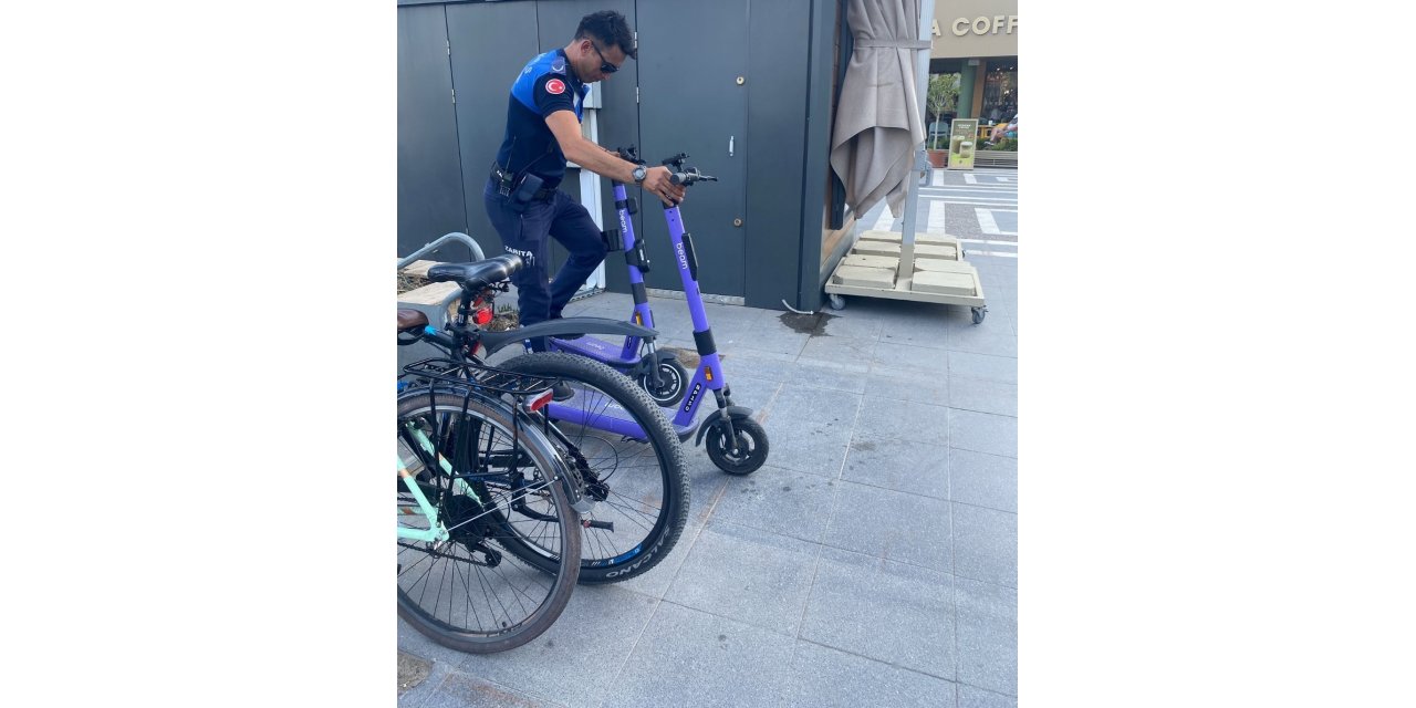 Marmaris’te zabıtadan scooter mesaisi