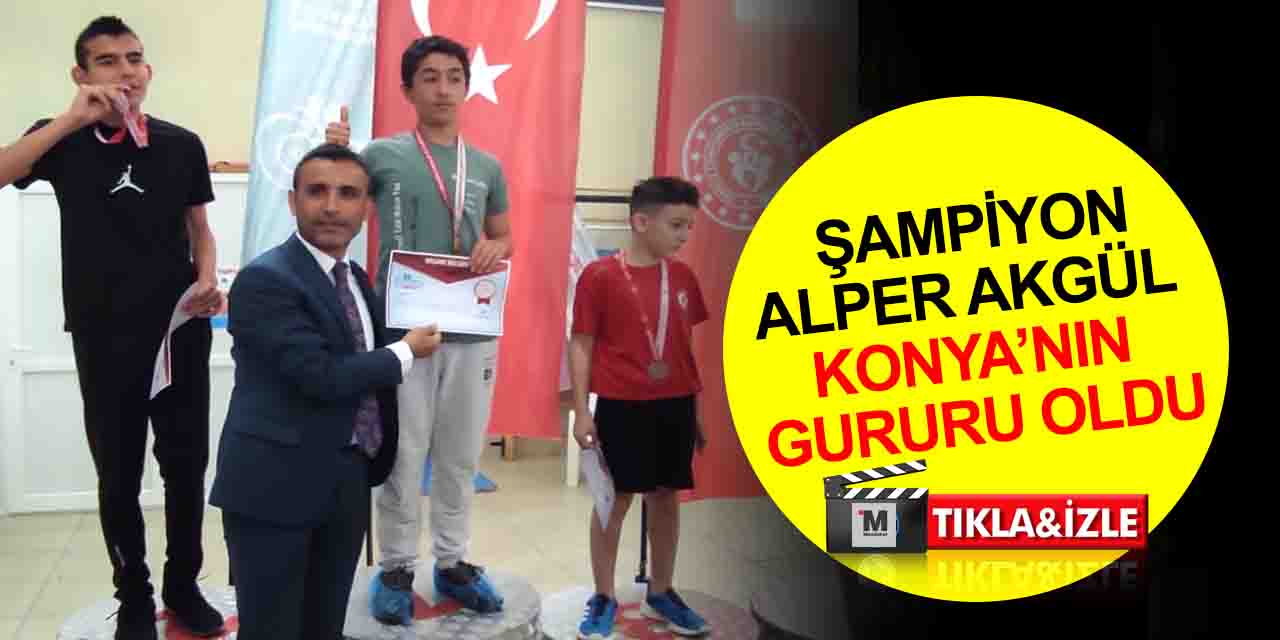 Özel Sporcular Türkiye Yüzme Şampiyonu Alper Akgül Konya'nın gururu oldu