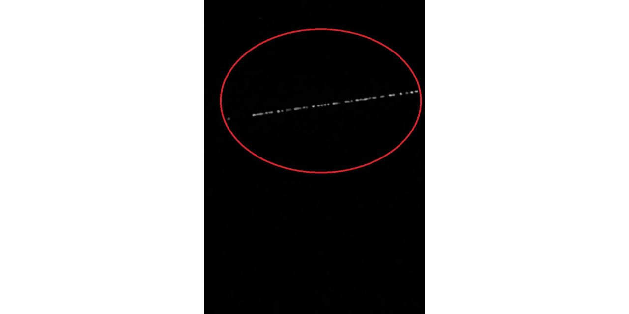 Starlink uyduları Çankırı’da görüldü, vatandaşlar cep telefonu ile görüntüledi