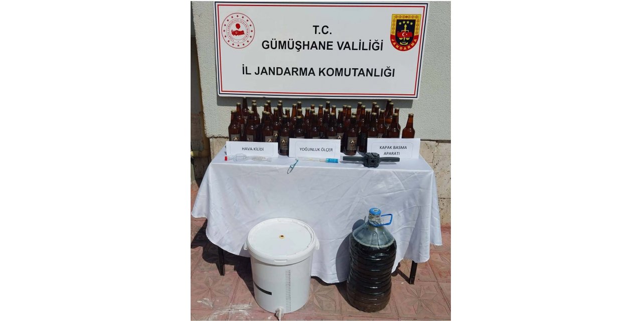 Gümüşhane’de kaçak içki operasyonu
