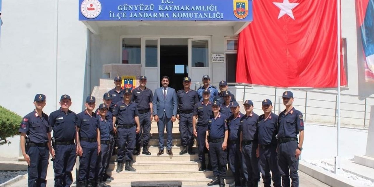 Günyüzü Kaymakamı Arslan’dan İlçe Jandarma Komutanlığına ziyaret