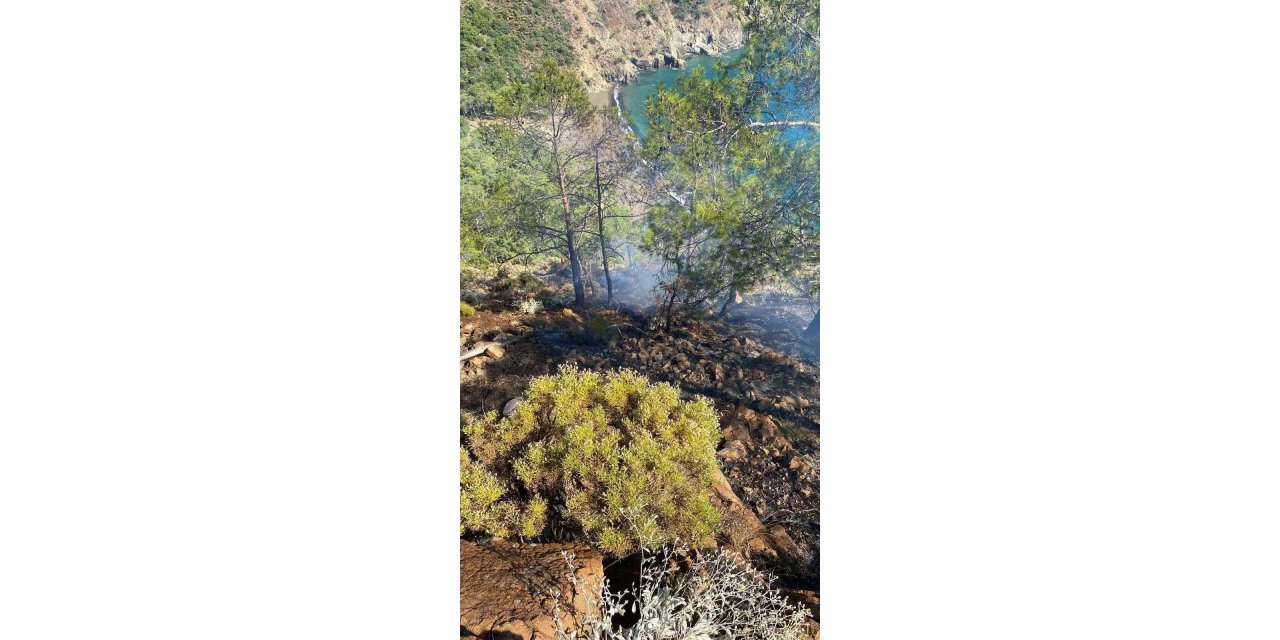 Fethiye İnlice Koyu’nda çıkan orman yangını söndürüldü