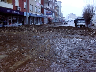 Bozkır'daki sağanak yağış