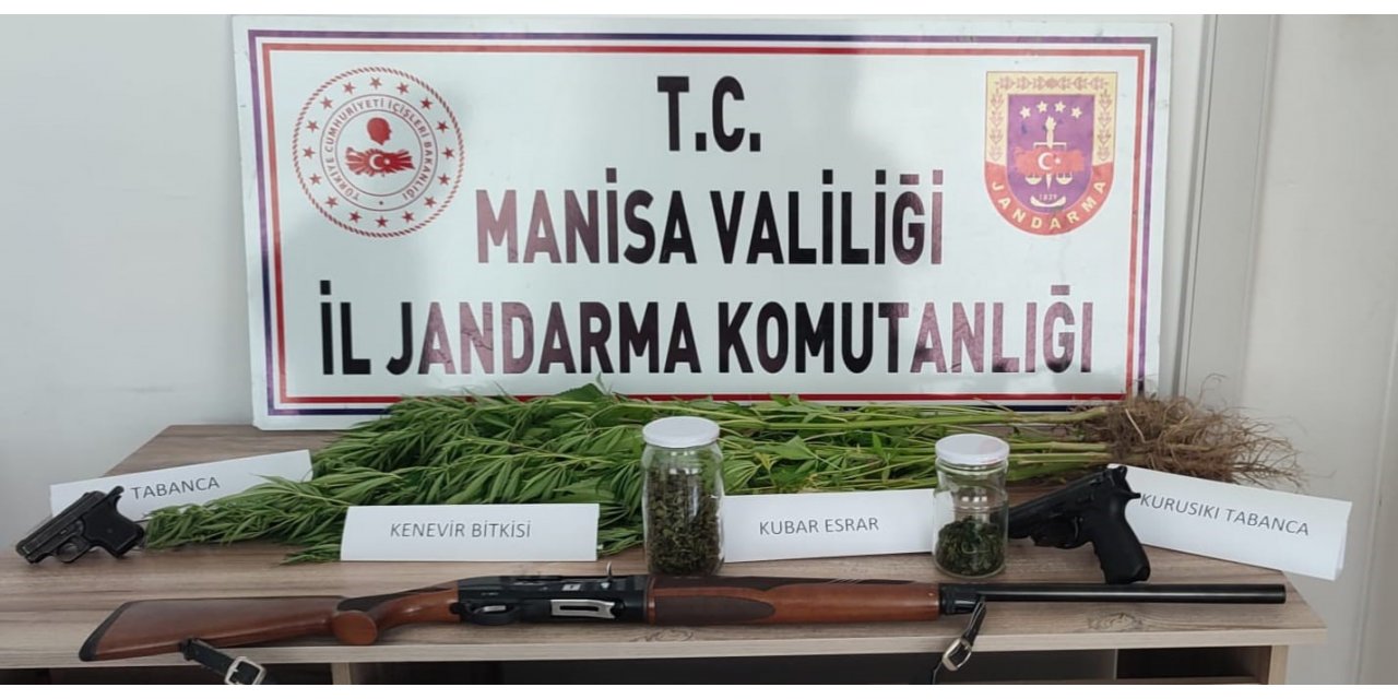 Manisa’da 45 kök kenevir ve 30 gram esrar ele geçirildi