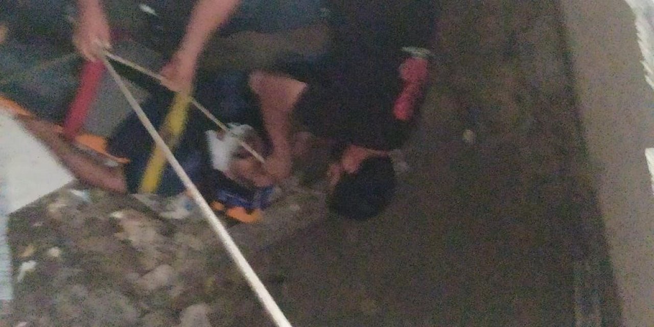 Apartman boşluğuna düşen şahıs yaralandı