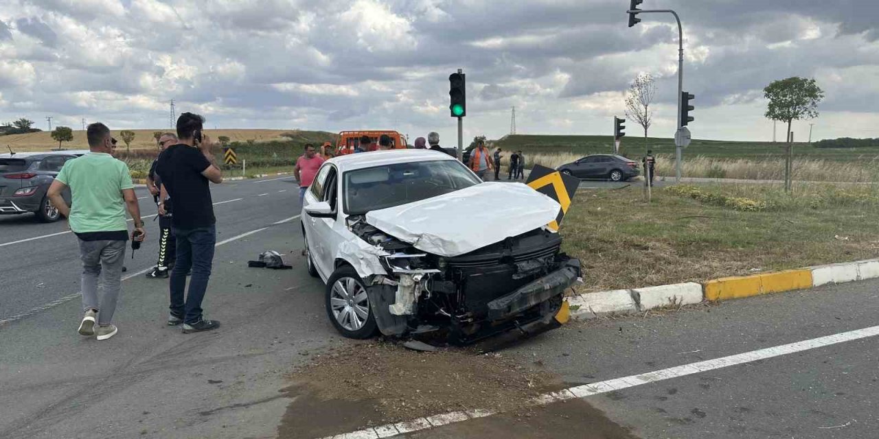 Muratlı çevre yolunda kaza: 1 yaralı