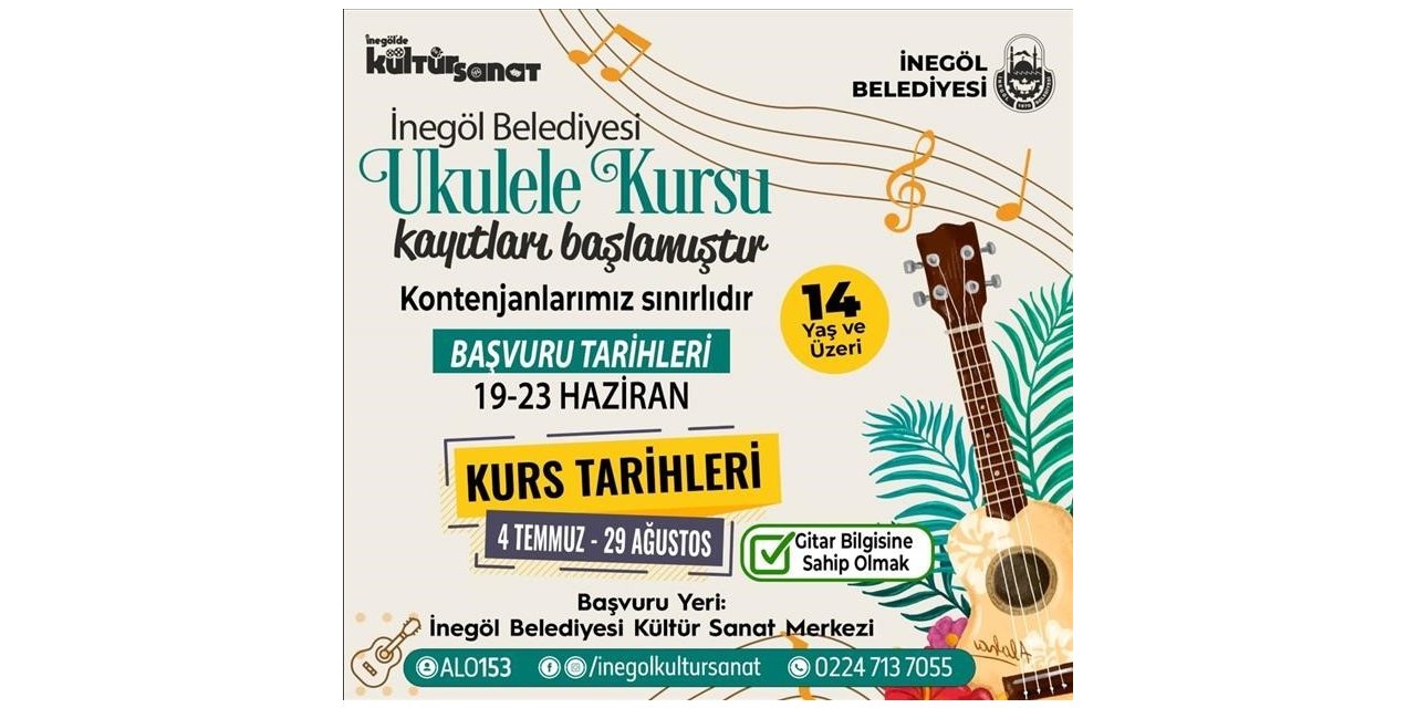 Çocuk resim atölyesi ve ukulele kursu kayıtları başladı