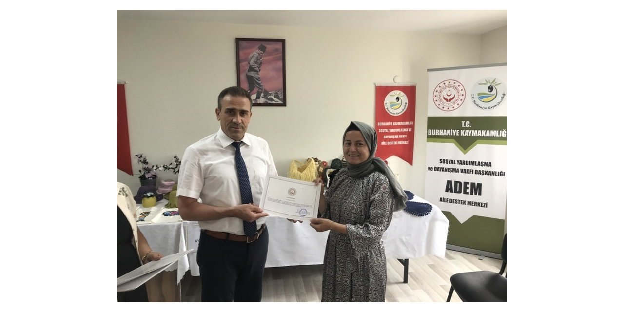 Kaymakam Memiş, sertifika törenine katıldı