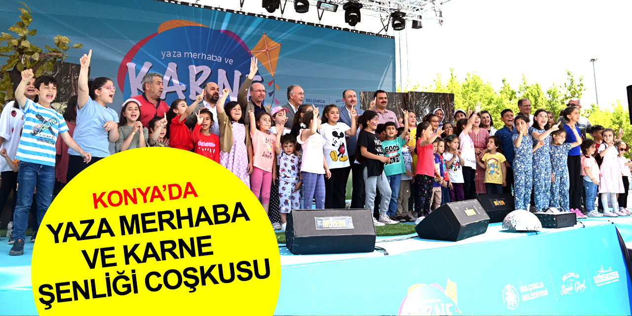 Konya'da çocuklar 2023 karne şenliği için Kelebekler Vadisi Parkı'na akın etti