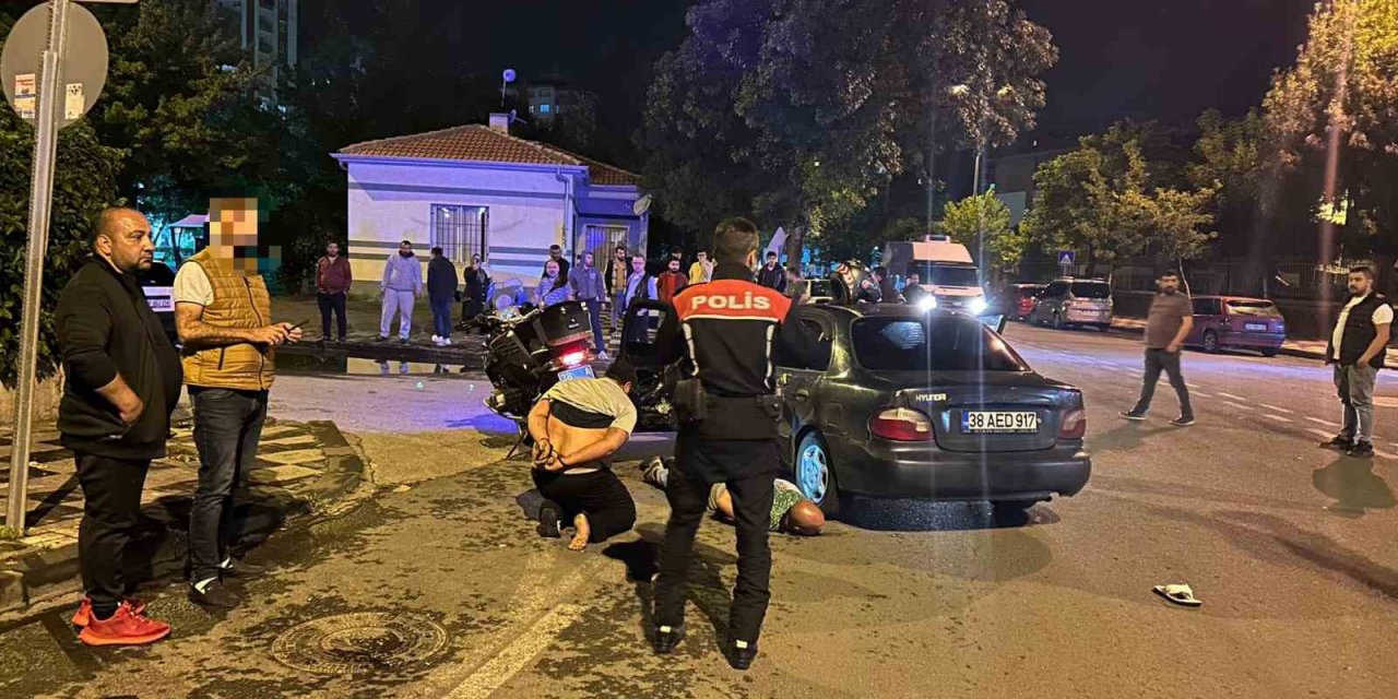 Kayseri’de uygulamadan kaçan 2 şahıs kovalamaca sonucu yakayı ele verdi