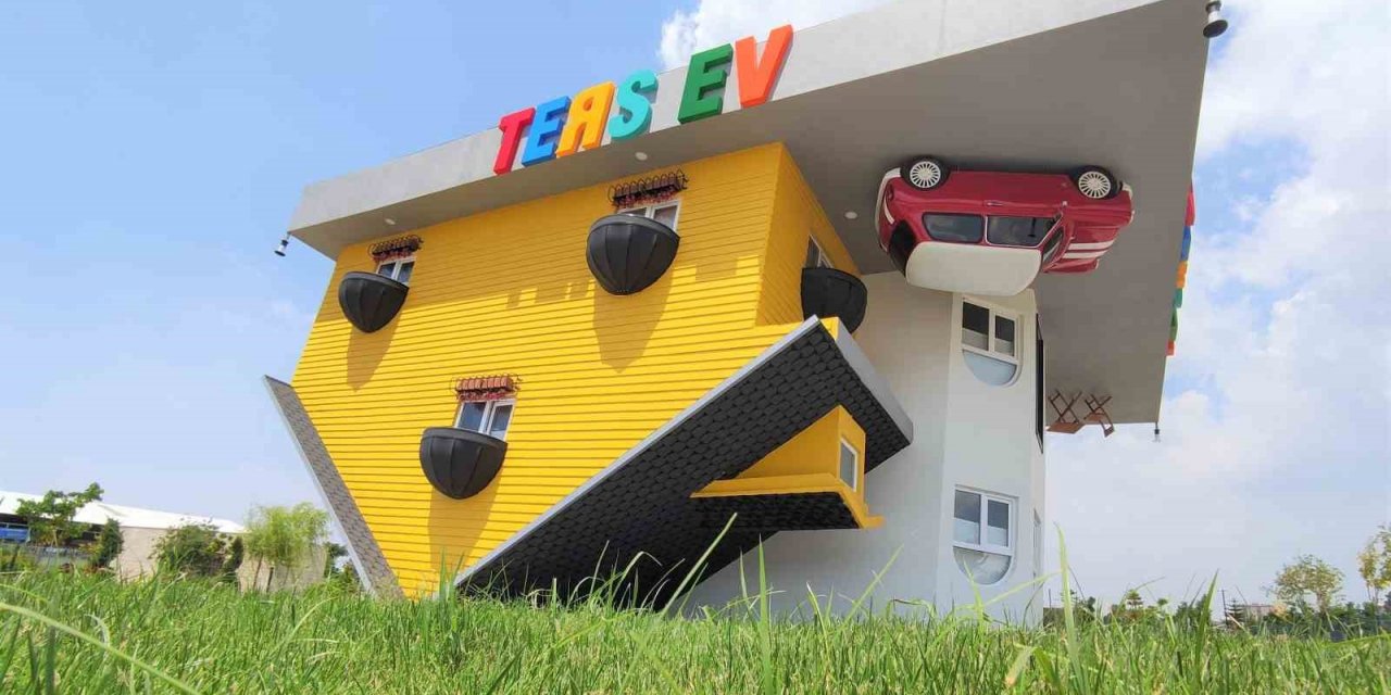 Yüreğir’de baş döndüren eğlence ters ev