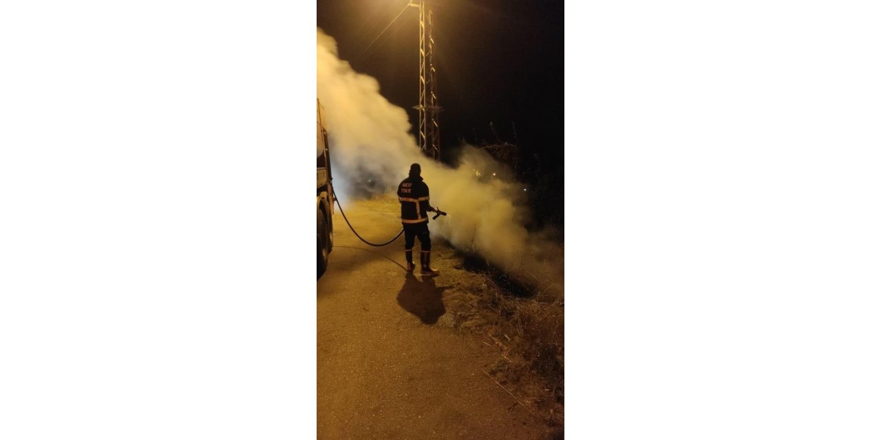 Otluk alanda çıkan yangın itfaiyenin müdahalesi ile söndürüldü