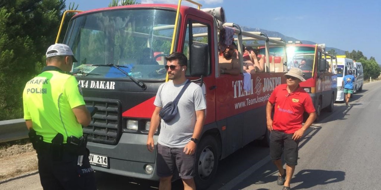 Fethiye’de bayram öncesi safari araçları denetlendi