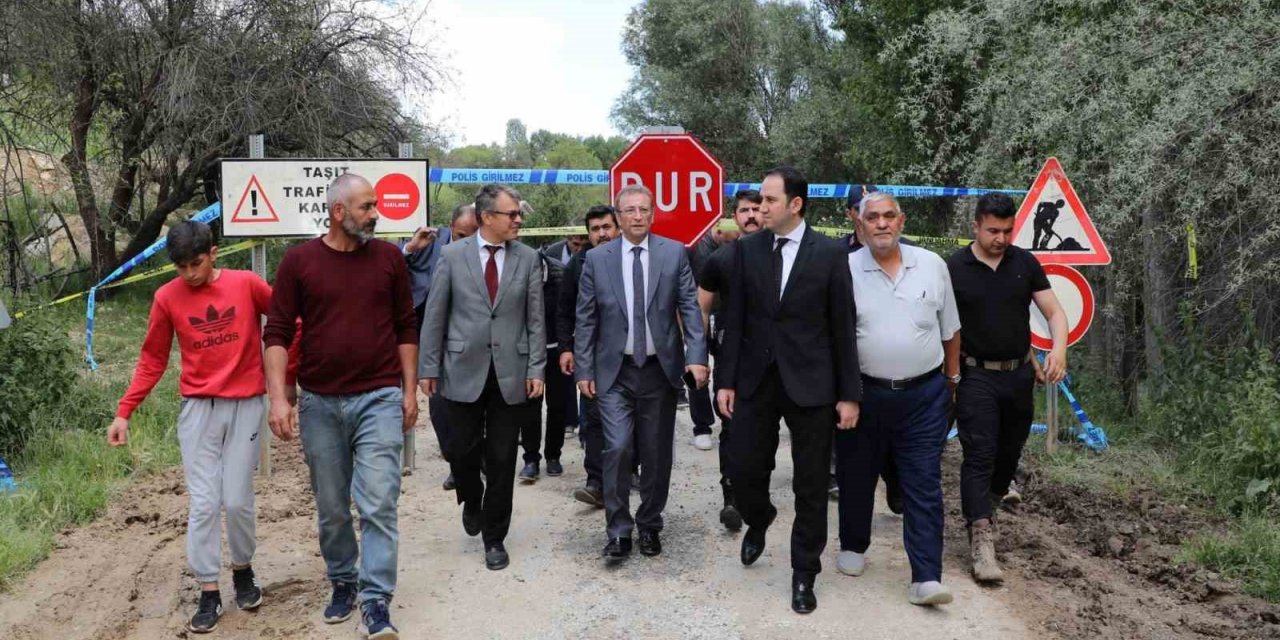 Vali Vekili Çalışır, sağanaktan zarar gören bölgeleri inceledi