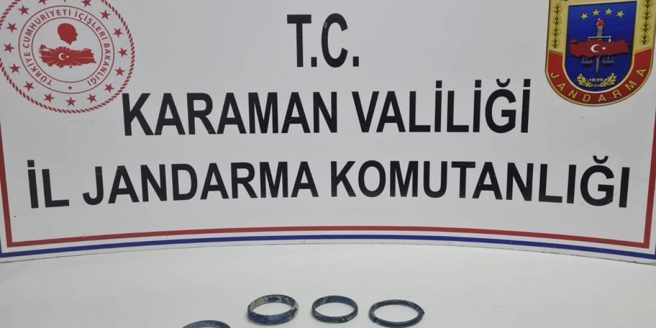 Karaman’da jandarmadan tarihi eser operasyonu