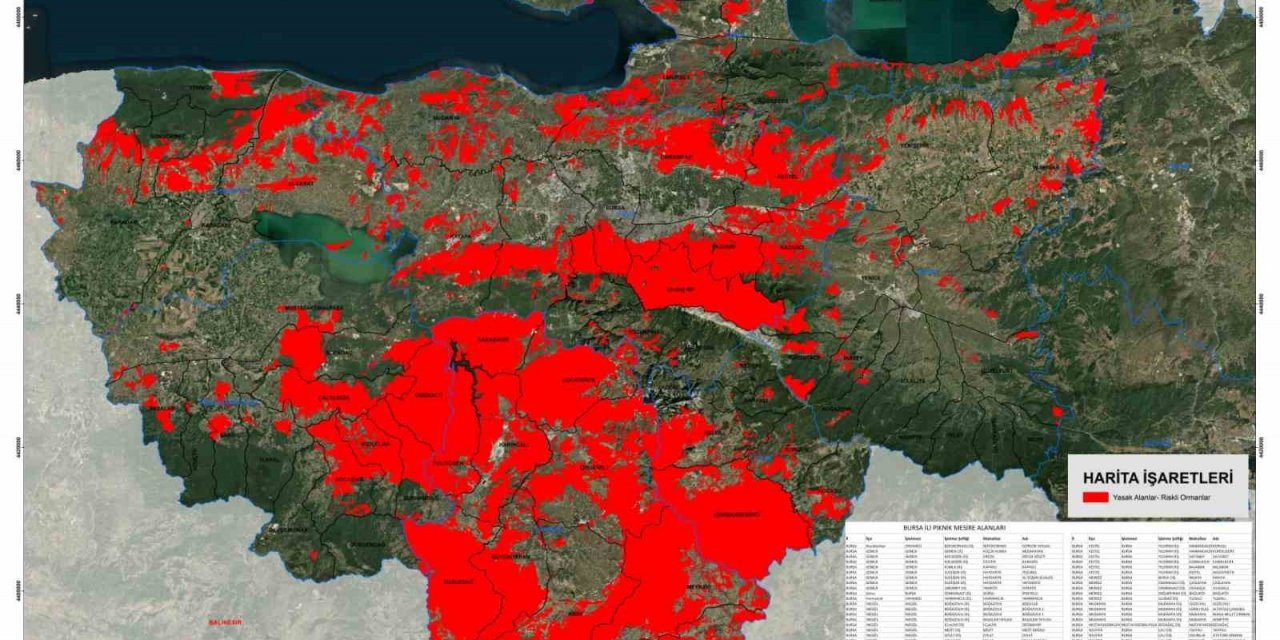 Bursa’nın ormanlarında ateş yakmak yasaklandı
