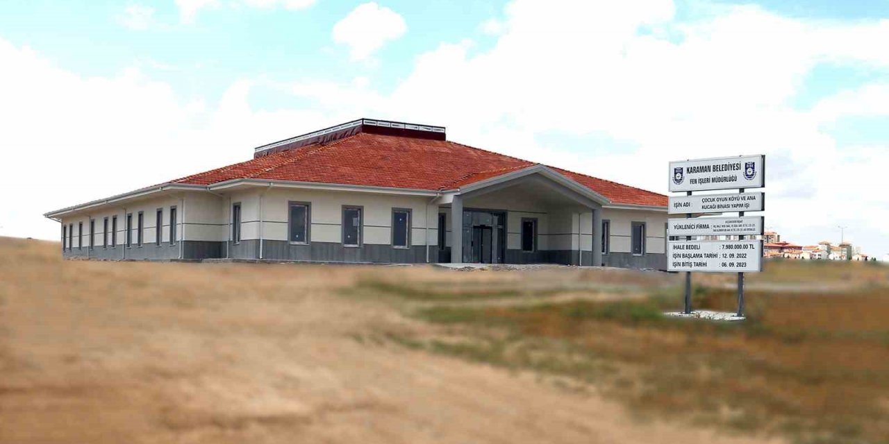 Belediyenin çocuk oyun köyü projesinde ana kucağı kısmı tamamlandı