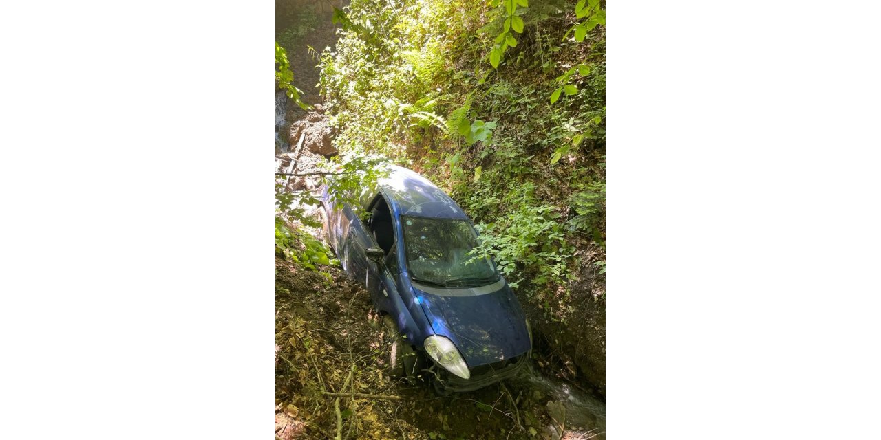 Yedigöller yolunda şarampole uçtu: 1 yaralı