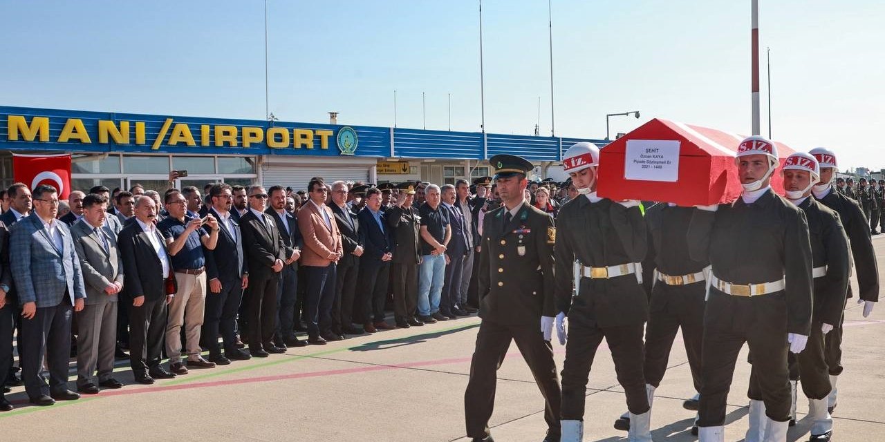 Şehit Er Özcan Kaya’nın naaşı memleketine getirildi