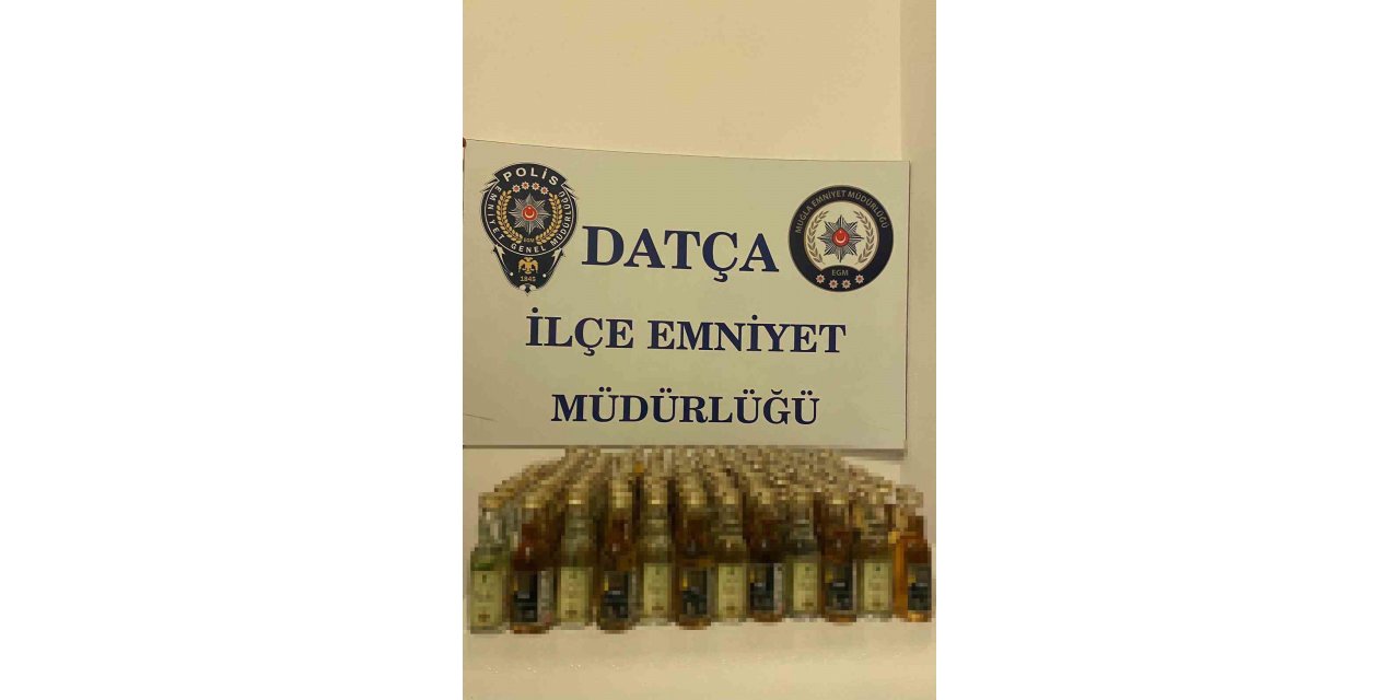 Datça’da 157 şişe kaçak içki ele geçirildi