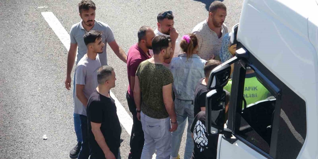 TEM’in Bolu geçişinde yumruk yumruğa kavga