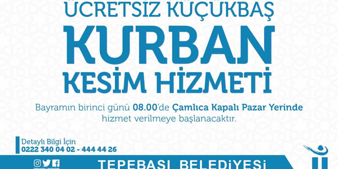 Tepebaşı’nda kurban kesim alanları hazır