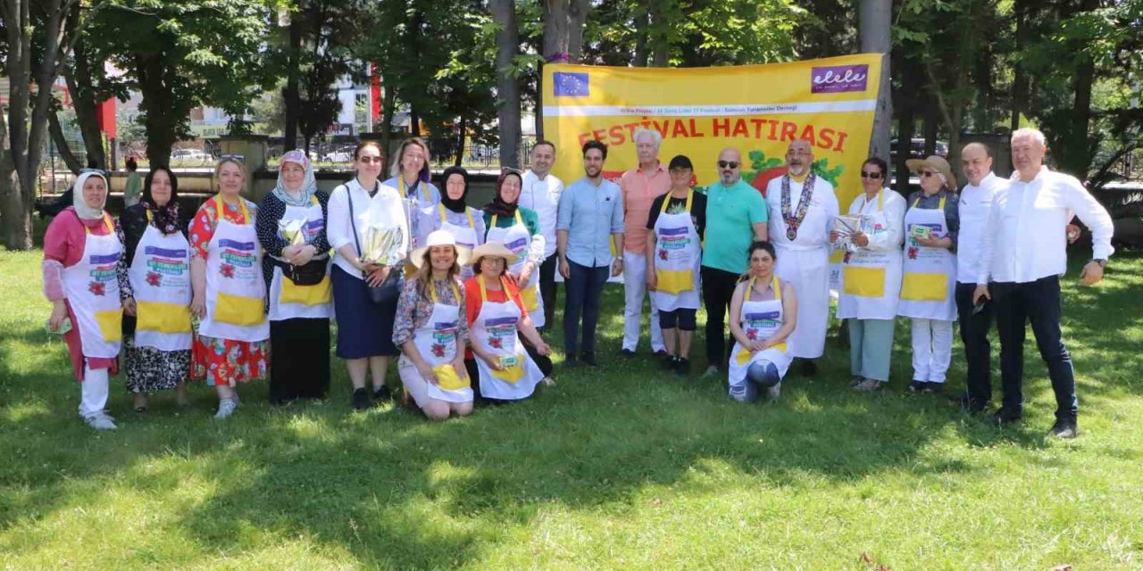 Birbirinden lezzetli ot yemekleri yarıştı