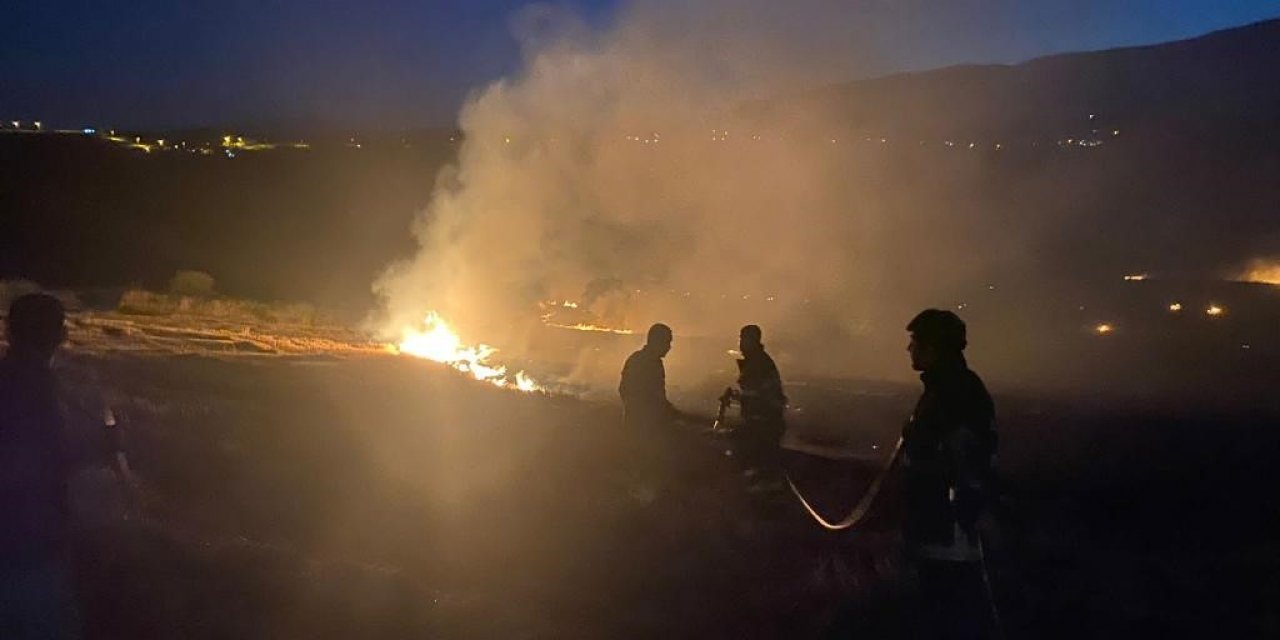 Antakya’da anız yangını