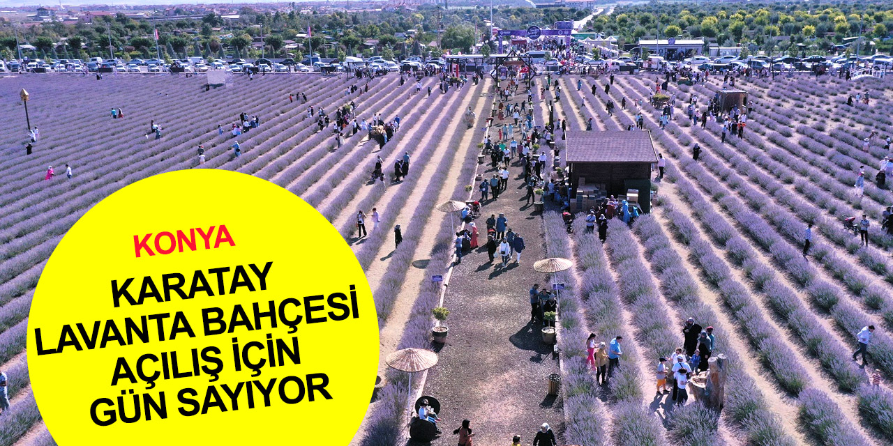 Konya'nın çekim merkezi Karatay Lavanta Bahçesi ziyarete açılış için gün sayıyor