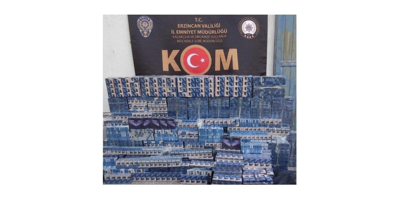 Erzincan’da 7 bin 900 paket kaçak sigara ele geçirildi