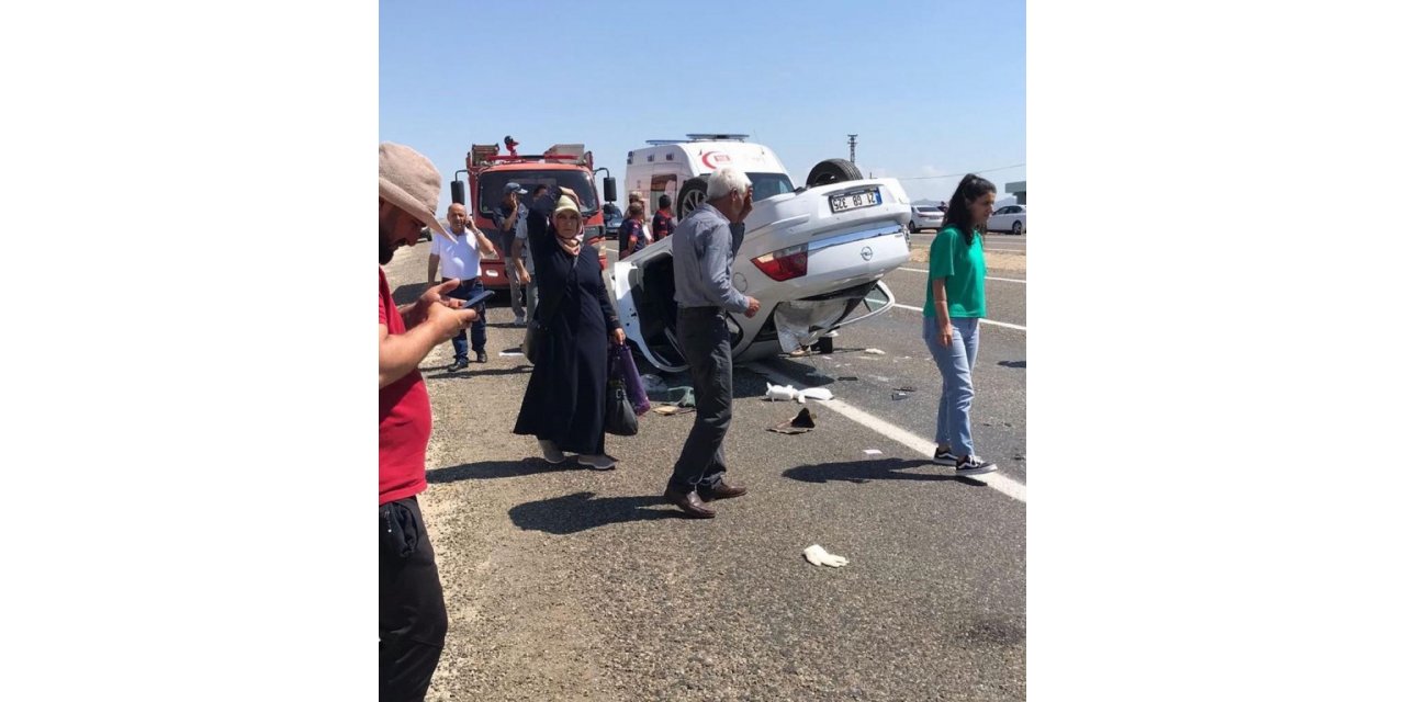 Diyarbakır’da otomobil takla attı: 1 ölü, 4 yaralı