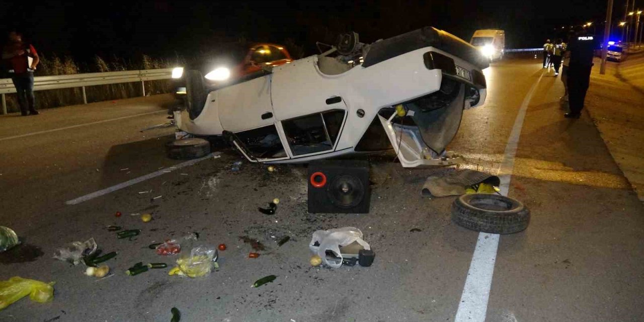Burdur’da kontrolden çıkan araç takla atıp karşı şeride geçti: 1 ölü, 1 yaralı