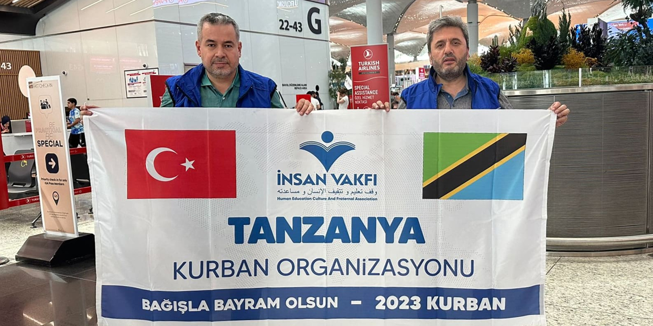 İnsan Vakfı Konya Şubesi kurban emanetlerini ulaştırmak üzere Tanzanya'da