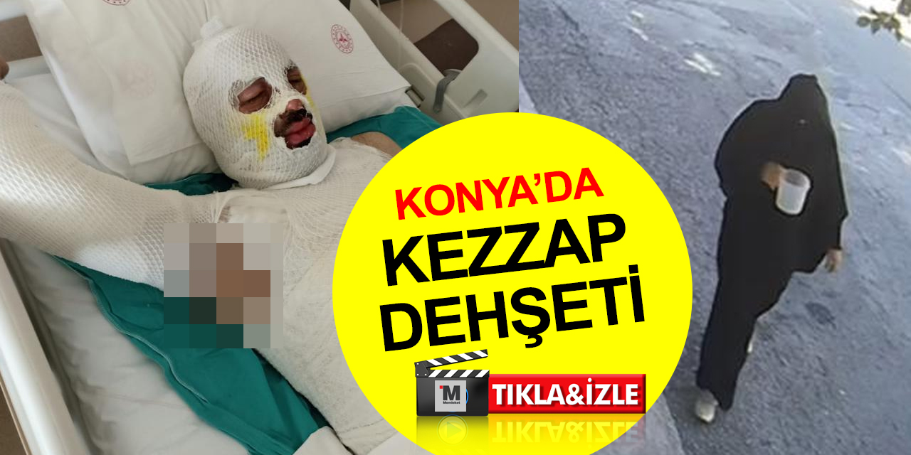 Konya'da esnafa kezzaplı saldırı kamerada! Çarşaf giyip gelmiş