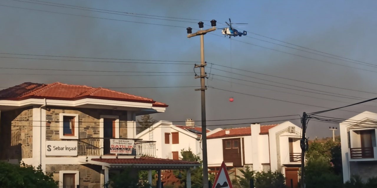 Datça’daki orman yangını yerleşim yerlerini tehdit ediyor