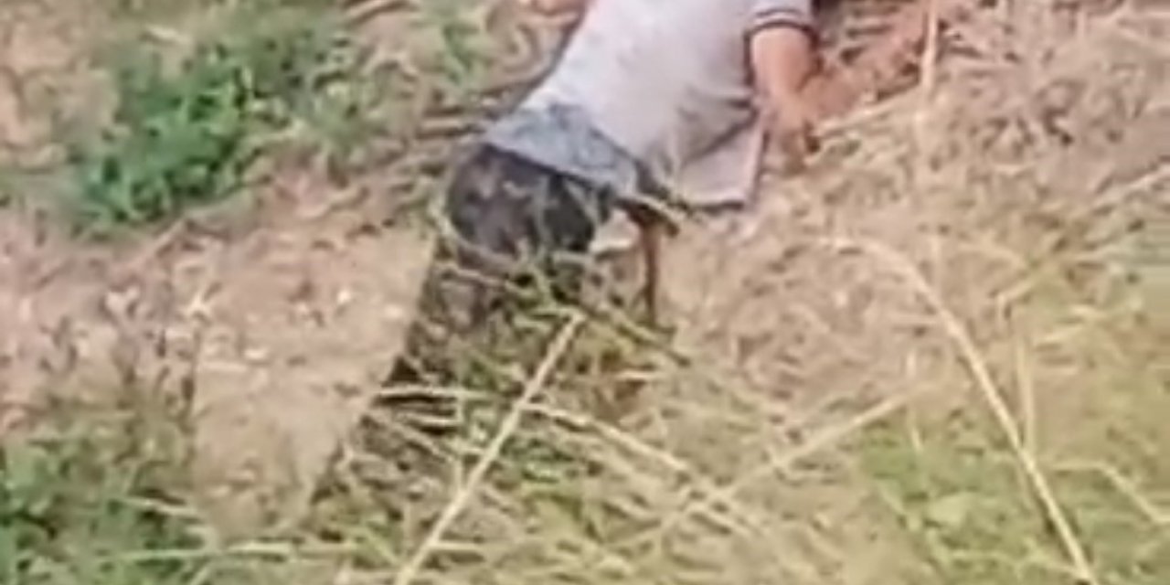 Uçurumda mahsur kalan şahıs itfaiye ekipleri tarafından kurtarıldı